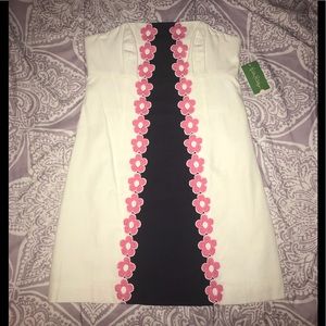 NWT {Lilly Pulitzer} White Floral Strapless Dress